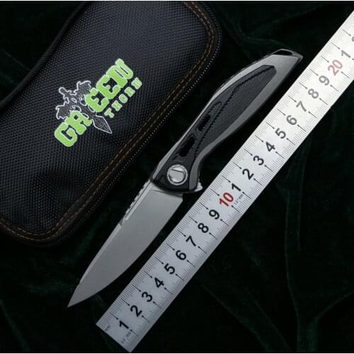 Green Thorn NeOn Dual Folding Knife Titanium G10 Handle D2 Blade Outdoor Hunting Camping Survival Fruit kitchen pocket EDC tools