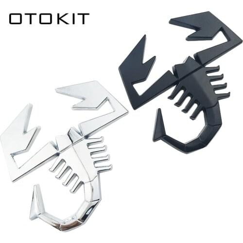 Alloy New 3D Scorpio Shield Shape Badge Sticker Car Tailgate Rear Emblem for FIAT ABARTH TC Boano Simca Berlinetta Alfa Romeo