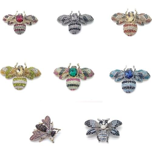 PD BROOCH 2021 New High-end Cute Level Full Zircon Small Bee Corsage Clothing Accessories In Stock Brooches for Men