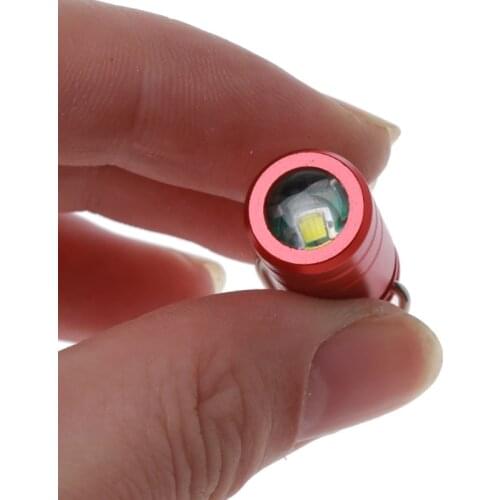 Protable Super Tiny Keychain Flashlight Smallest Bright Key Ring Light Torch LX9E