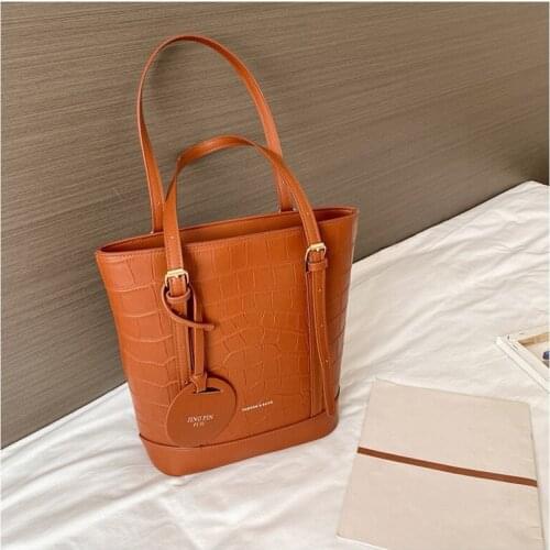 PU Leather Bucket Bags for Women 2020 Trendy Fashion Solid Color Crossbody Shoulder Handbags Branded Trending Hand Bag