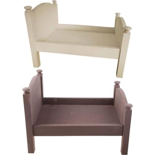 Newborn Posing Mini Bed Baby Photo Shooting Props Wooden Crib Infant Photography Accessories
