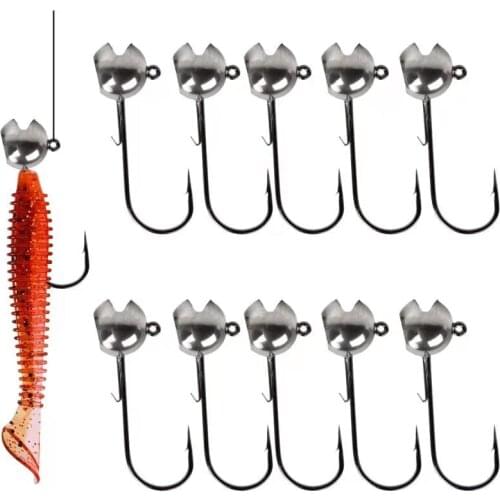 2pcs/lot Tungsten jig head Fishing Hook 1.5g 3.5g 5.3g 7g 10g 14g Tungsten Barbed Fishhook Fishing Tackle Accessories