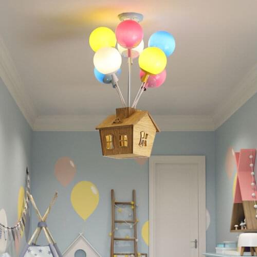 Modern Led Pendant Lamp For Childrens Room Bedroom Theme Park Decoretive Colorful Balloon Hanging Lamp Fixture AC90-260V E27