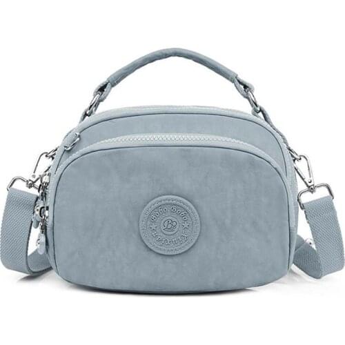 Tegaote Women Shoulder Bag Fashion Pure Color Casual Tote Outdoor Bag Canvas Handbag Zipper Messenger Crossbody