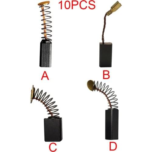 Graphite Copper Motor Carbon Brushes Electric Hammer Angle Grinder Spare Parts For Power Tools Replacement 10PCS/Lot