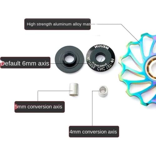 Bike Rear Derailleur Pulley Ceramic Bearing 11T13T Alloy Roller Idler Jockey Wheel Rear Derailleur Pulley Transmission Bearing