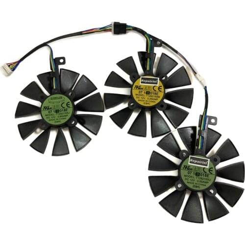87MM T129215SU GPU VGA Cooler Graphics Card Fan For ASUS STRIX Raptor GTX980TI R9 390X/R9 390 RX480 580 Video Cards Cooling