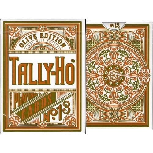 Olive Tally-Ho Magic Playing Cards Poker Size Deck USPCC Limited Edition Magic Card Games Magic Tricks Props for Magician