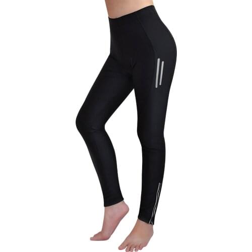 WOSAWE Womens Cycling Tights Pants Reflective Windproof Padded Baggy Mountain Bike Trousers Bicycle Bottom Wear MTB Underpants