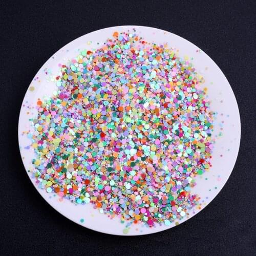 10g/lot 1mm 2mm 3mm 4mm PVC Flat Round Loose Sequins Paillettes Sewing Craft DIY Nail Confetti Decoration Lentejuelas Para Coser