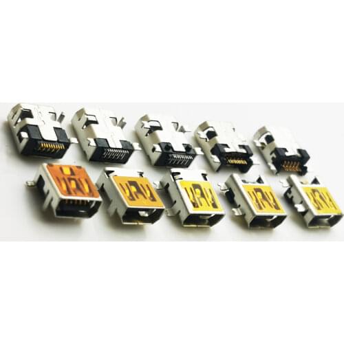 10PCS Mini USB Connector 10PIN Female Socket For Phone Tail Charging USB Jack (SMT type)