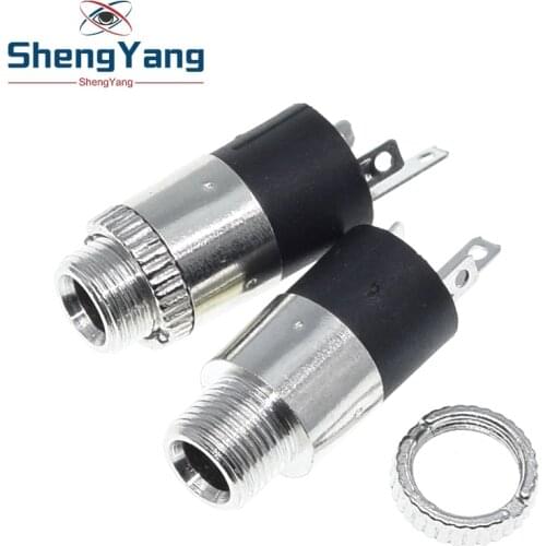 10Pcs PJ392 3.5MM Stereo Female Sockect Jack with Screw 3.5 Audio Headphone Connector PJ-392 Cylindrical Socket