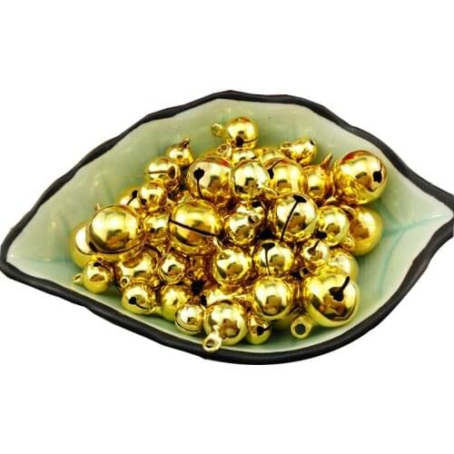 20 -100Pcs Golden Small Round Copper Jingle Bells For Festival Party Decoration/Christmas Tree Decoration/DIY Crafts Accessories