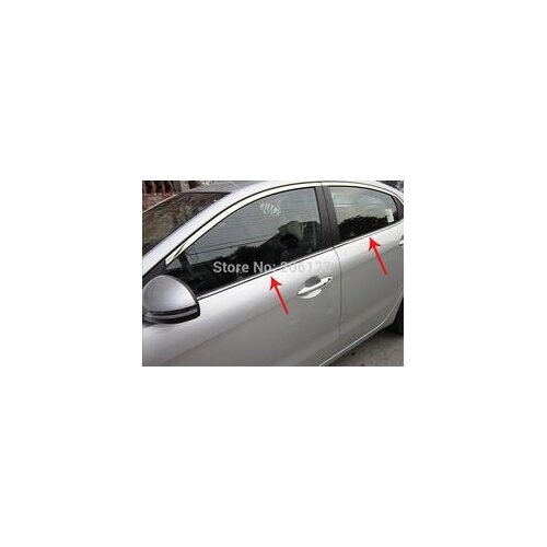 2011-2012 for KIA Rio/K2 4dr High quality stainless steel window trim strip(down,a Set of 4pcs)