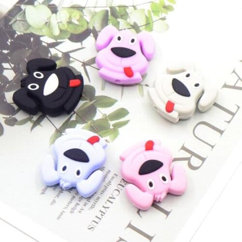 2019 New cartoon animal and candy silicone beads baby teether Diy accessories products dental necklace food grade teether 100pc