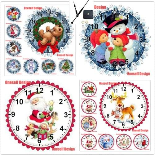 2019 Top popular Christmas clock diamond embroidery with clock 5d diamond mosaic sale with clock christmas decorations for home