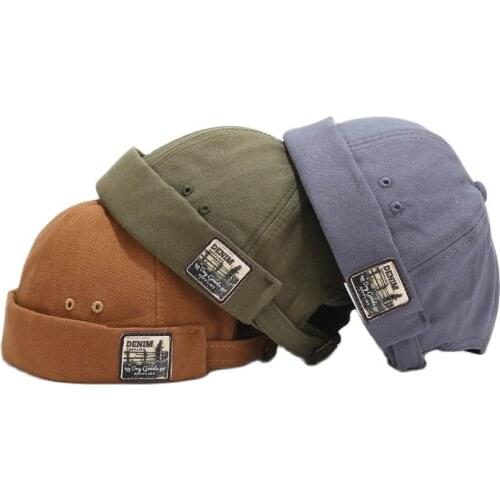 2021 New Fashion Vintage Beanies Women Men Cool Street Wear Dome Loop Beanie Cap Hats Cotton Adjustable Beanies