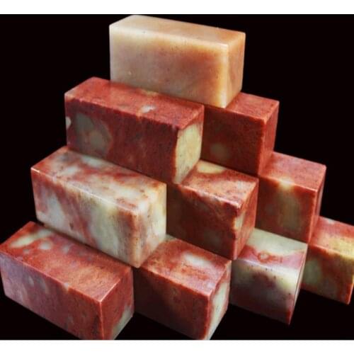 3PC Shoushan Beginners Practice Carving Calligraphy painting Blank Seal Stone 1.5x5cm