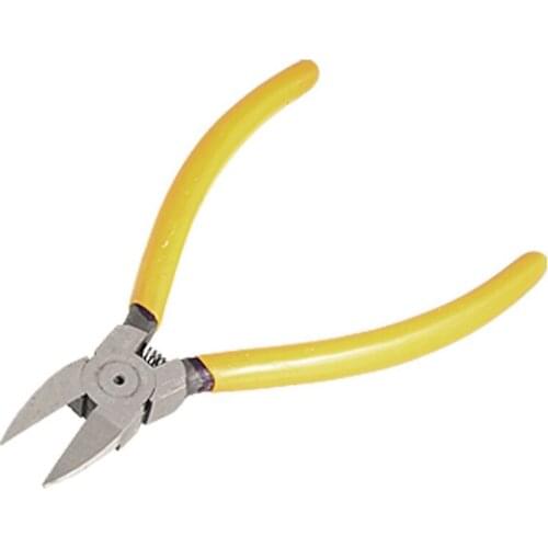 6" Yellow Plastic Coated Grip Diagonal Pliers Wire Side Cutter