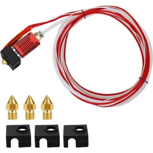 7pcs Creality Priner Assembled 1.75mm Extruder 0.4mm Nozzle Hotend Kit Heat Block for 3D Printer Ender-3/Ender3 Pro V2