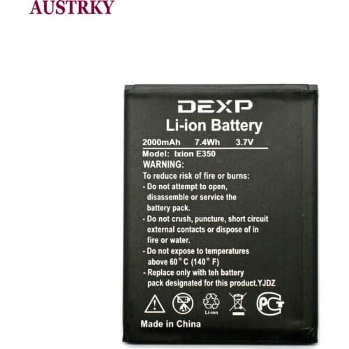 New Ixion E350 Battery For DEXP Ixion E350 2000mAh Phone Bateria Batterij + Tracking Code
