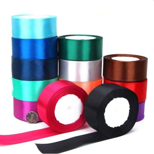 25yard 40mm Satin Ribbons White Pink Red Blue Purple Green Black Yellow Orange Ribbons Crafts Bow Handmade Gift Wrap