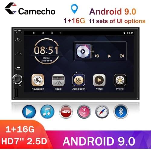 Camecho 2 Din Car Stereo Radio 7'' Capacitance Touch Screen MP5 Player With Bluetooth WIFI GPS FM Receiver Suppport Rear Camera