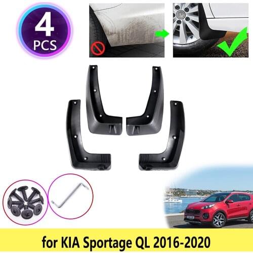 4PCS for KIA Sportage QL 2016 2017 2018 2019 2020 Mudguards Mudflaps Fender Mud Flap Splash Guards Car Rear Wheel Accessories