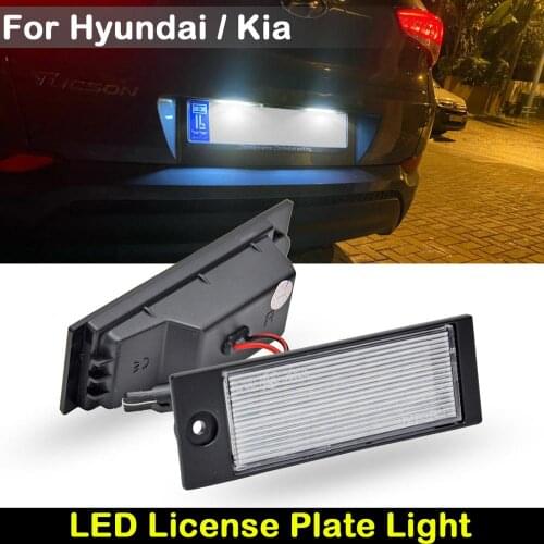 For Hyundai ix35 Tucson Kia Forte Sedan Car Rear white LED license plate light number plate lamp