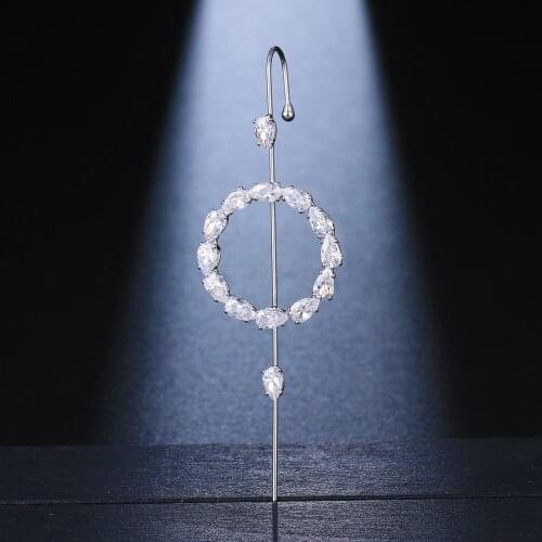 Emmaya Classical Round Shape Design Two Colors Choice Shiny Earring For Female Fashion Party Elegant Ornament Delicate Gift