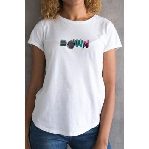 Womens T-Shirt Printed Bike Collar Quality 100 Cotton Brand White Luxury Fabric Hot, Summer Trend Fashion Short Sleeve Clothing