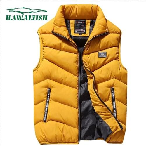 Hawaifish brand vest men 2021 Winter Casual Waistcoat Men Vest Plus Size Veste Homme high quality fashion style colete masculino