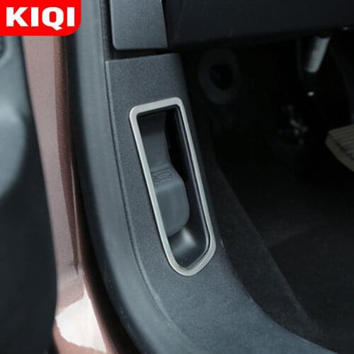 KIQI Car Engine Hood Switch Knob Decorative Cover Hood Circle Stickers Fit for Peugeot 2008 2014 - 2019 LHD Car Accessories