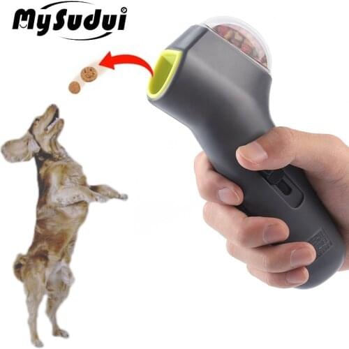 Dog Food Interactive Toy Dispenser Education Training Toys Auto Pet Food Thrower Puppy Feeder Intelligence Snack Gun Iq Training
