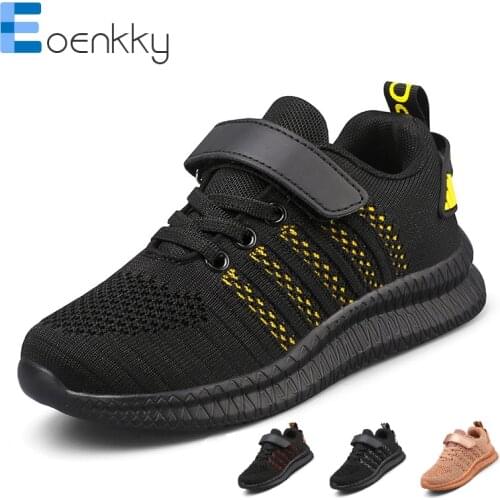 2021 Fashion Boys Sneakers Kids Casual Shoes Childrens Tenis Shoes Breathable Mesh Outdoor Sneakers Girls Hook&Loop Size 30-39