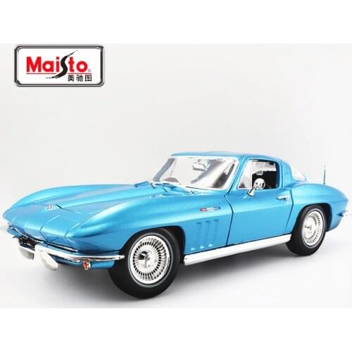 Maisto 1:18 1965 Chevrolet Corvette car alloy car model simulation car decoration collection gift toy Die casting model boy toy