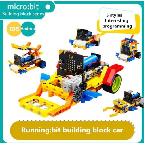 Micro:bit programming building block smart car Microbit robot kit technology assembly