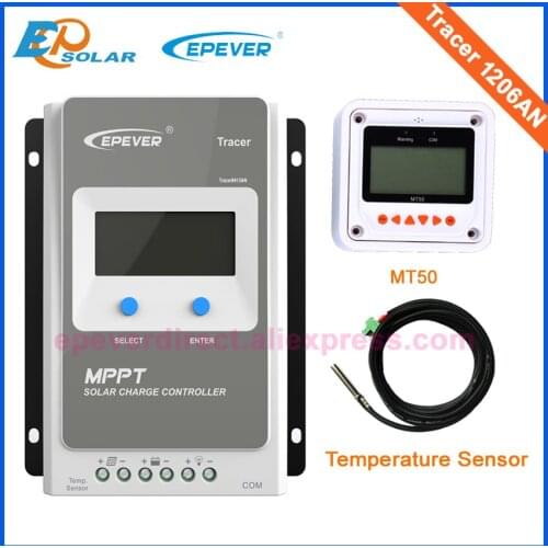 Mppt 10A controller EPEVER Solar tracking regulator bluetooth eBOX MT50 Meter Tracer1206AN Max PV input 60V Free Shipping