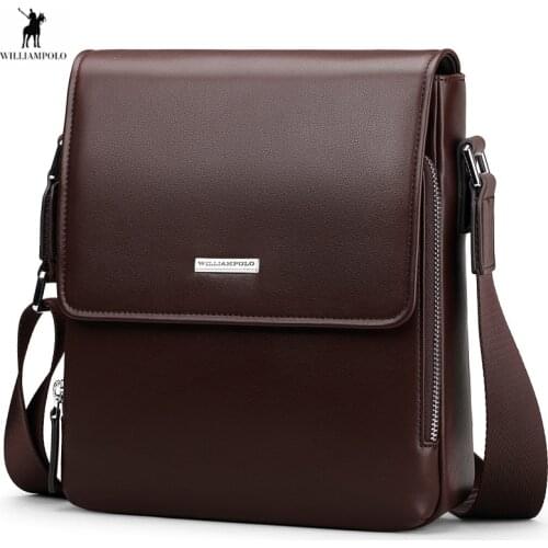 Mens bag Males Crossbody Bag Business Casual Leather Mens Messenger Bag Zipper Shoulder Handbags sacoche homme bags for men