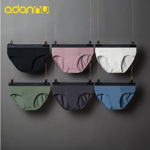 ADANNU Brand Men Underwear Sexy Briefs Modal Comfortable Underpants Breathable Male Panties Cueca Tanga Slip Homme Men Briefs