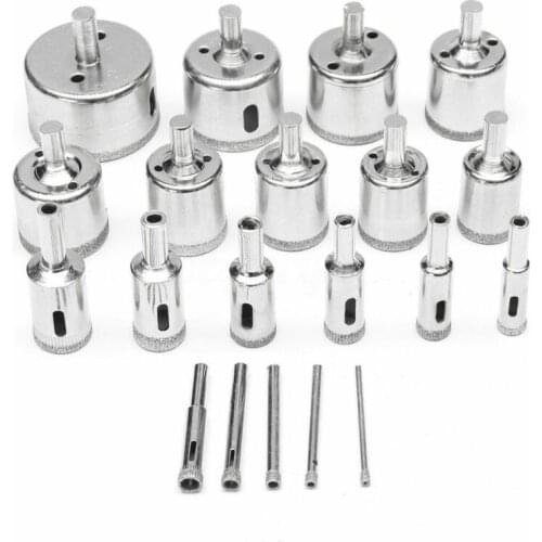 20pcs Diamond Hole Saw Set Tile Ceramic Glass Porcelain Marble Hole Saw Drill Bit