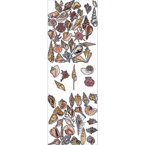 14/11/16/18/22/25/28CT Conch set patterns Counted Cross Stitch Cross Stitch Kit Embroidery Needlework Sets