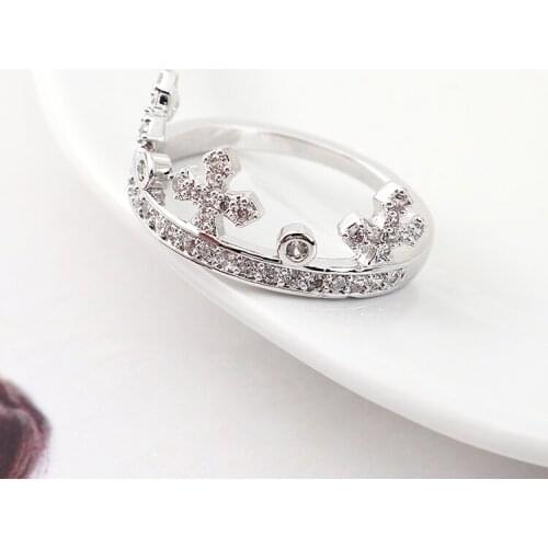 Real Austrian Crystals Brand AAA Zirconia Micro Inlays Fashion Ring for women New Sale Hot Round Se-139190