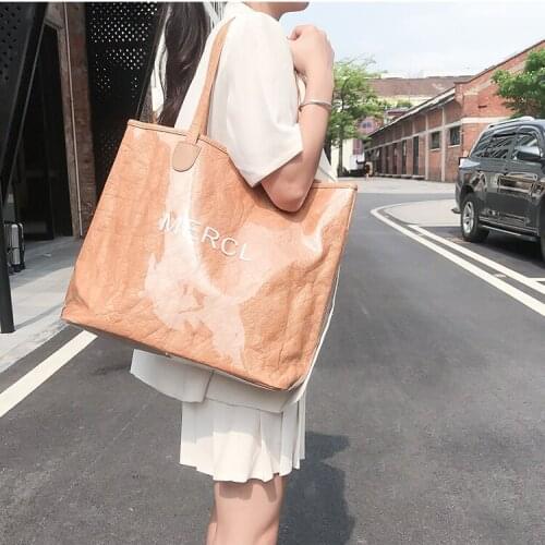 New PVC shopping bag waterproof large-capacity shopping bag single-shoulder bag handbag for ladies