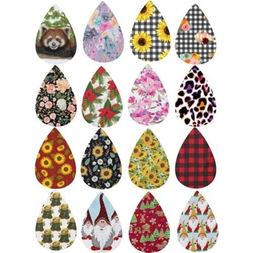 New Earrings-16 Colors Sunflower Earrings 10pcs/5pairs Double Imprint Stock Counry Sunflower Earrings