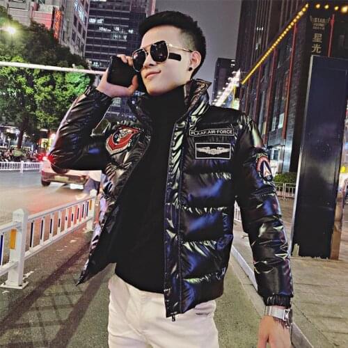 Autumn and winter mens jacket social spirit guy 2020 new padded cotton jacket down cotton-padded jacket