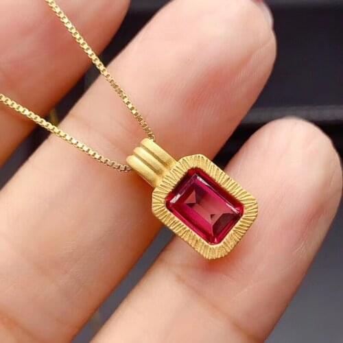 New Arrival Real Natural Topaz pendant Necklace Natural real Blue Topaz 925 sterling silver Pendant