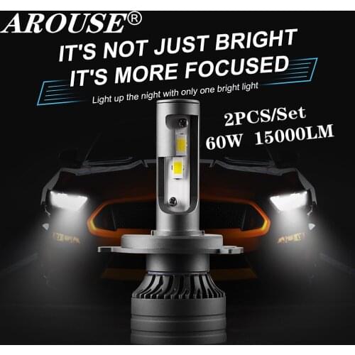 P1 H4 Hi-Lo Beam Super Bright Auto Bulb H1 H7 H11 9005 9006 Car LED Headlight Bulbs 60W 15000LM 6000K CSP Automobiles Headlamp