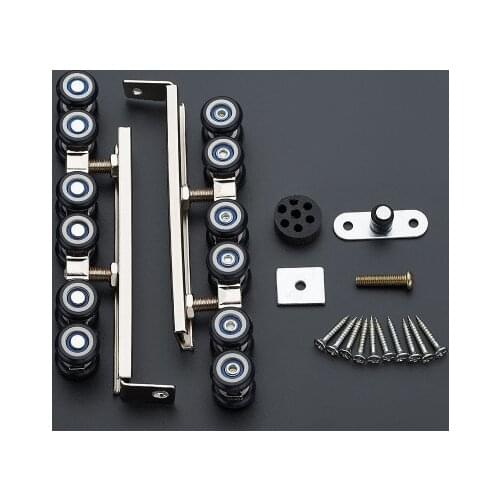 Sliding door roller hanging pulley hanging mute rail wheel balcony sliding door 12 wheels bear 117 KGS,one pair per set